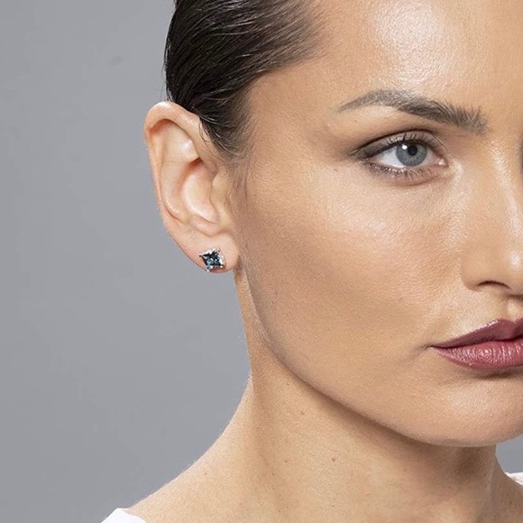 Natural 2.5 ct London Blue Topaz Earrings - Picture 5 of 11